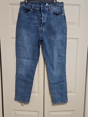 H&M Blue High-Waist Slim Jeans